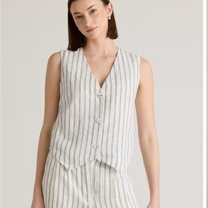 Quince White Sleeveless Top